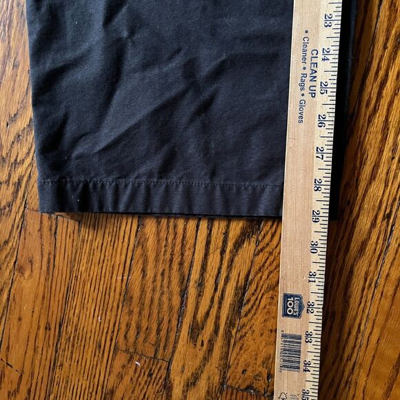 Uniqlo U Wide Straight Leg Trousers Pants Men's 32 Black Cotton Chinos Casual - Picture 7 of 9